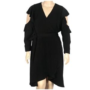 NWOT Eloquii Black Wrap Dress